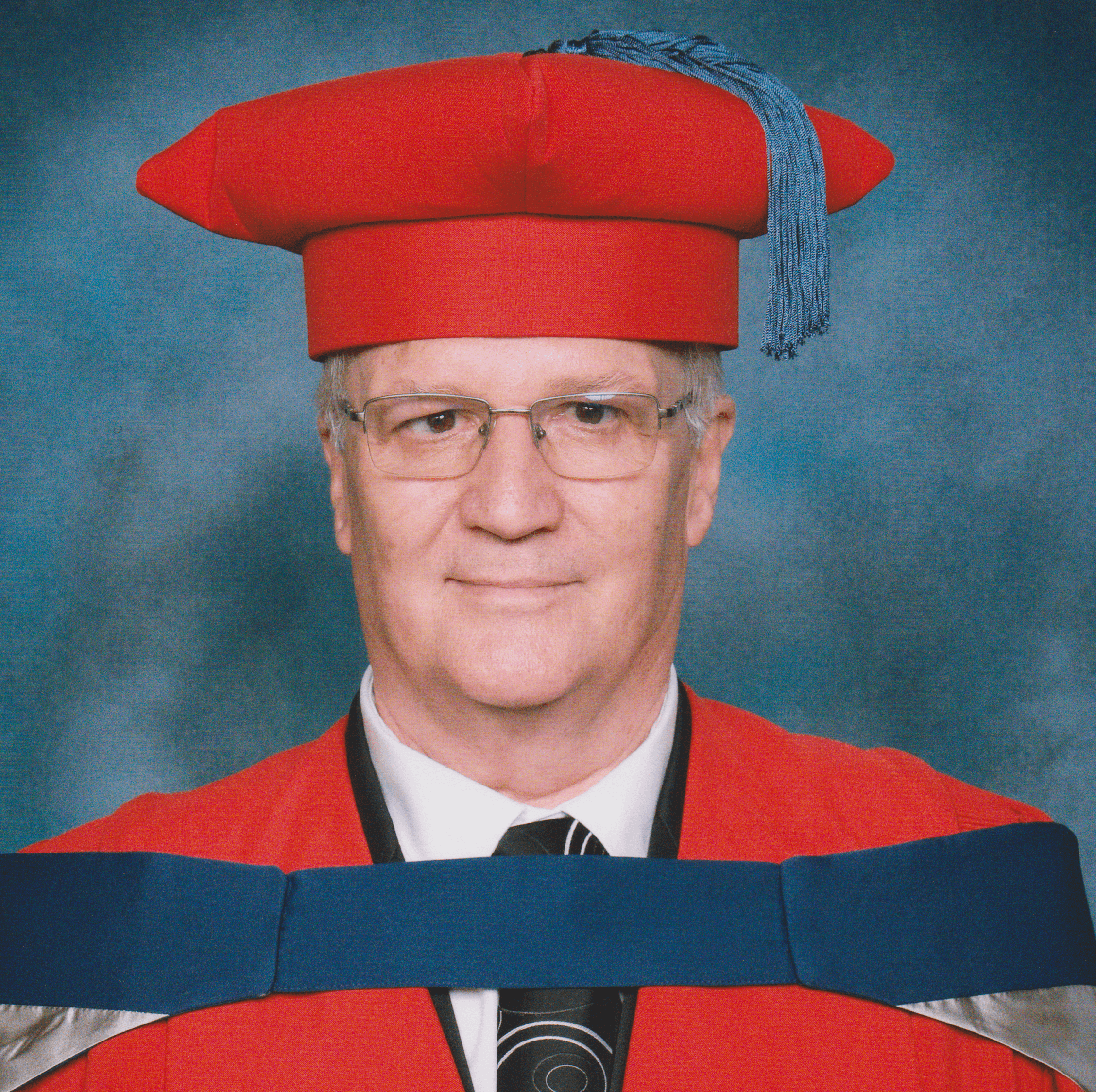 Dr. A.D. du Plooy in doctoral regalia